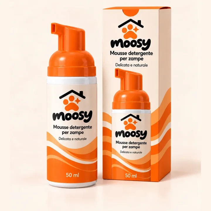 Mousse detergente per zampe